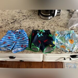 3 pack of baby swim trunks - size 0-3 months